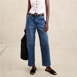 NWT Banana Republic Mid-Rise Barrel Jeans